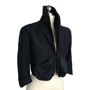 Cropped Blazer Silk & Linen, Brand YA-YA, Medium